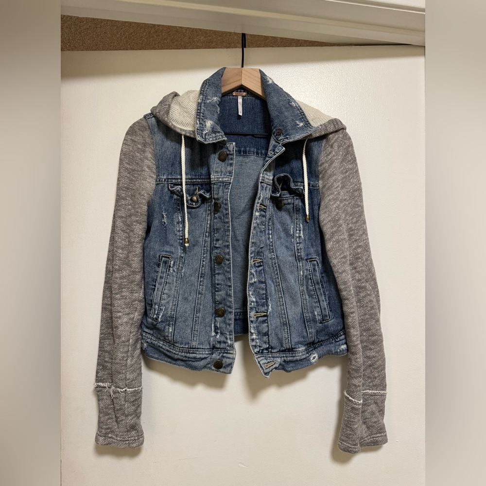 Free People | Denim Jacket with Hood